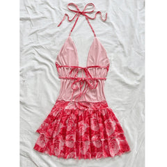 Flirty Floral Strapless Mini Dress