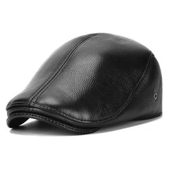 Fredo Leather Flat Cap
