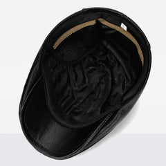 Fredo Leather Flat Cap