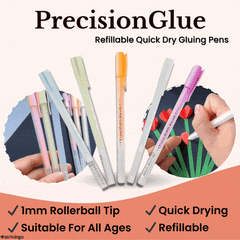 PrecisionGlue Refillable Roller Tip Gluing Pens