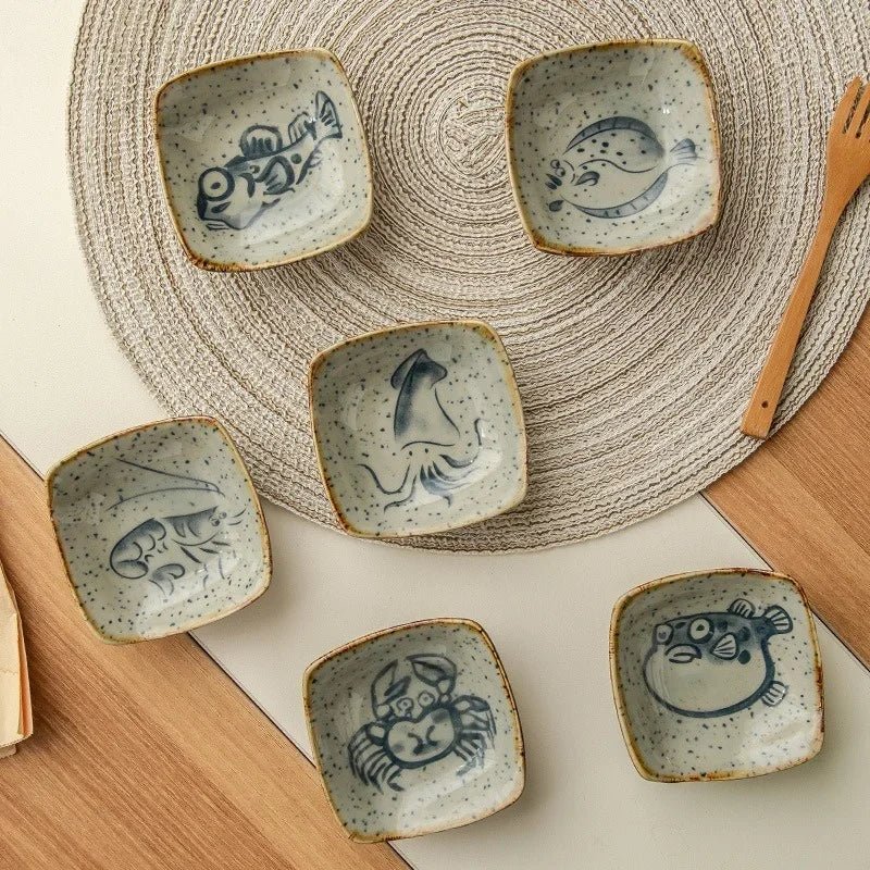 Hand-Painted Rustic Ceramic Plates Set – Unique Earthy Brown and Grey Glaze for Artisan Dining