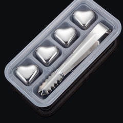 HeartSip Stainless Steel Drink Chillers | Reusable Heart Cubes for Whiskey & Cocktails