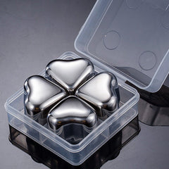 HeartSip Stainless Steel Drink Chillers | Reusable Heart Cubes for Whiskey & Cocktails