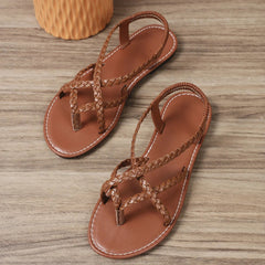 Ischia Woven Flat Sandals