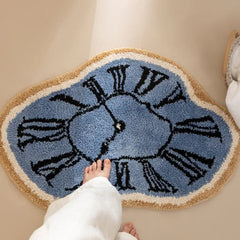 Infinity Clock Bath Mat – Soft Acrylic Mat with Hypnotic Design for Stylish Comfort