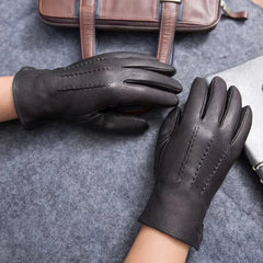 Ivo Men's Leather Gloves | Premium Lambskin, Winter Warmth