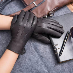 Ivo Men's Leather Gloves | Premium Lambskin, Winter Warmth