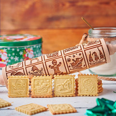 Joyeux Noel Embossed Rolling Pin™ — Turn Every Bake Into a Showstopping Masterpiece That Wows and Delights