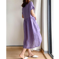 Juniper Linen-Cotton Maxi Dress | Breathable Easy-Care Warm Weather Style