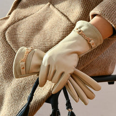 Liora Women's Leather Gloves | Cashmere Lined for Warmth
