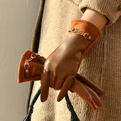 Liora Women's Leather Gloves | Cashmere Lined for Warmth