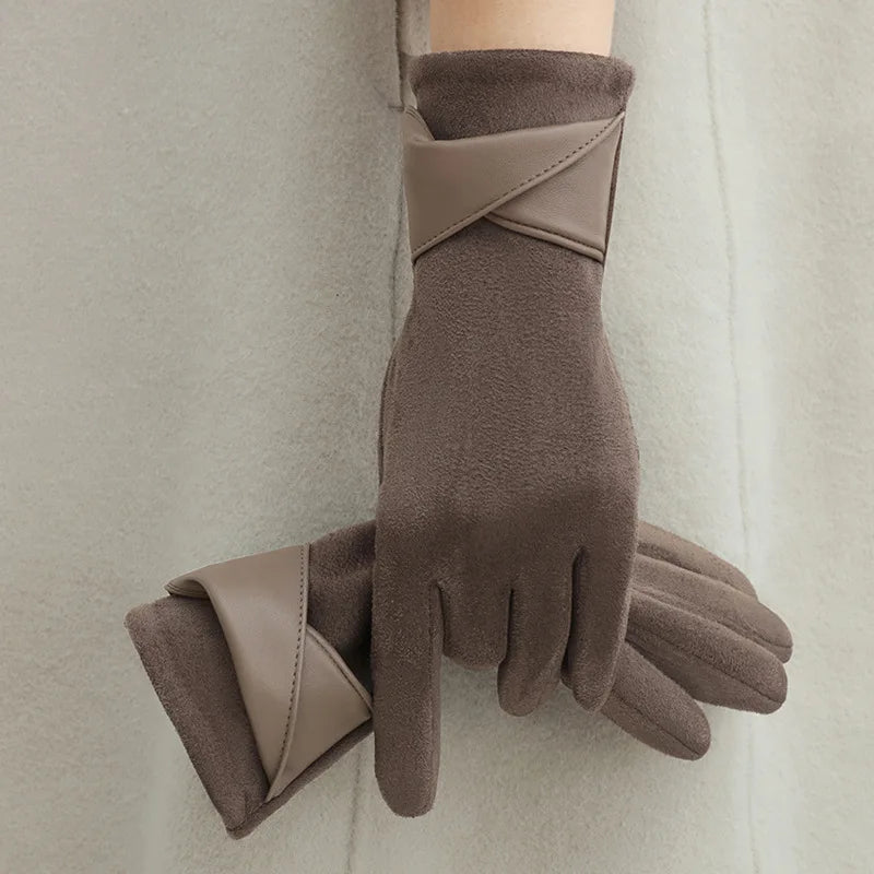Liora Women's Leather Gloves | Warm Suede Lining, Tailored Fit