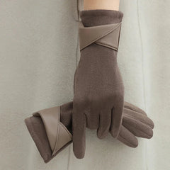 Liora Women's Leather Gloves | Warm Suede Lining, Tailored Fit