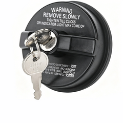 Locking Fuel Tank Cap | Black Keyed Plastic Seal