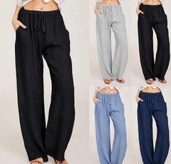 Luma Cotton-Linen Wide-Leg Pants | Lightweight Breathable Summer Fit