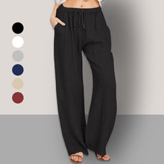 Luma Cotton-Linen Wide-Leg Pants | Lightweight Breathable Summer Fit