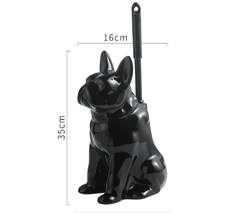 Luxury Ceramic Toilet Brush with Unique Dog Design – Stylish Toilet Bowl Brush and Holder for Bathroom Decor