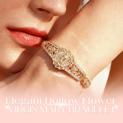 Marian Medallion Bracelet | Gold-Plated Copper Filigree Faith Jewelry