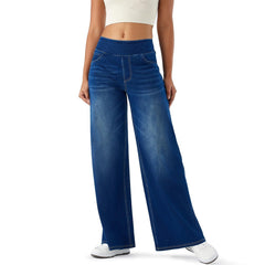 Maris Relaxed Stretch Wide-Leg Jeans | Mid-Rise Fit & Four Pockets