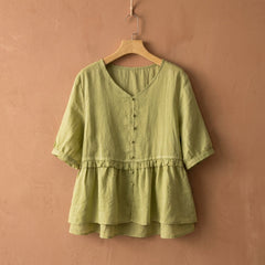 Matera Ruffle Peplum Blouse