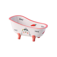 Mini Ceramic Bathtub Serving Dish – Vintage Clawfoot Design, Elegant Serving Bowl for Snacks and Sides
