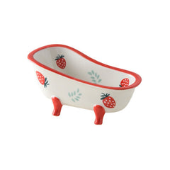 Mini Ceramic Bathtub Serving Dish – Vintage Clawfoot Design, Elegant Serving Bowl for Snacks and Sides
