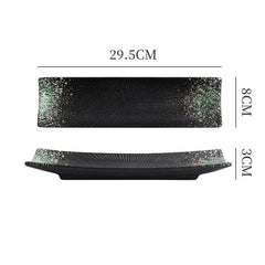 Minimalist Ceramic Sushi Plate – Elegant Design for Stylish Serving, 12 Long, Durable and Easy to Clean