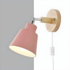 Minimalist Wooden Wall Light with Iron Accent for Modern Interiors