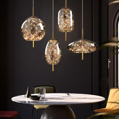 Modern Glass Pendant Light for Kitchen Island with Adjustable Height and Energy-Efficient LED Bulb – Elegant Hanging Light Fixture