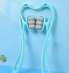 Neck Massager | 6-Roller Manual Design | Adjustable Pressure | Portable Therapy Tool