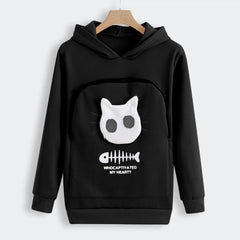 Nivara — Fleece Hoodie Sweatshirt with Kangaroo Pocket for Small Cats