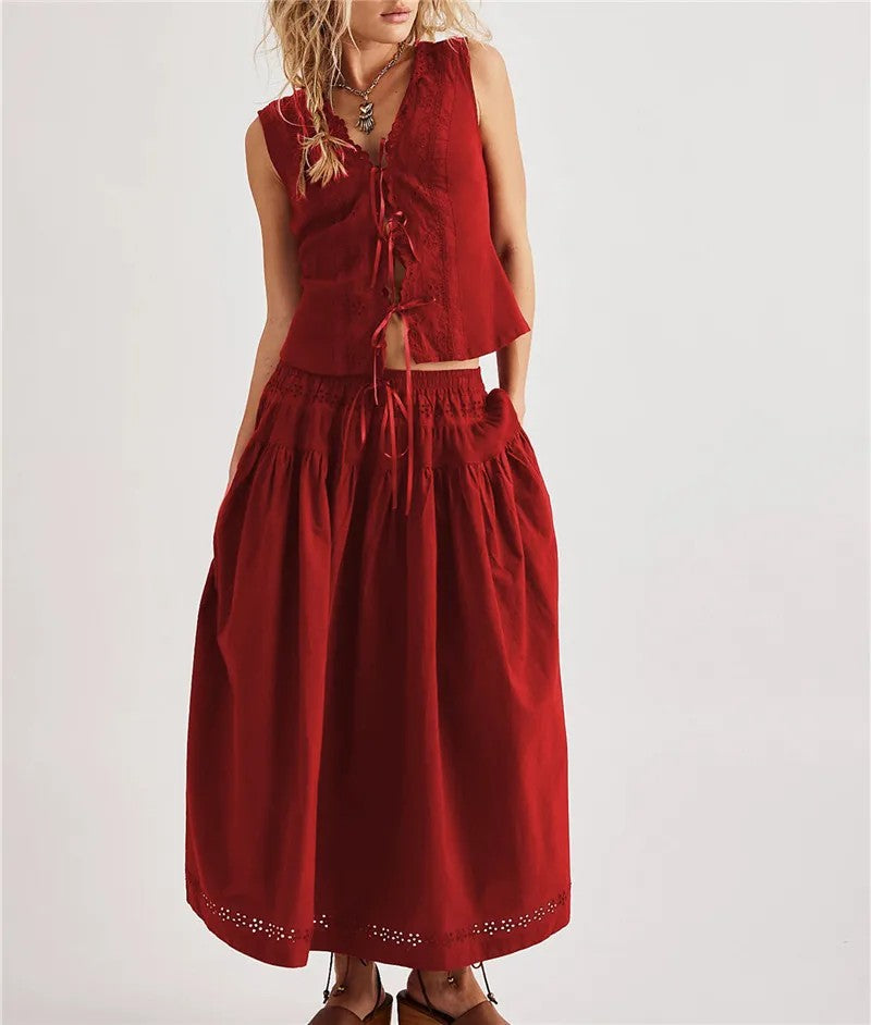 Solstice Eyelet Skirt Set