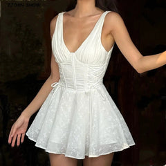 Solna Embroidered Mini Dress