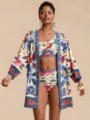 Sorrento Parrot Print Kimono