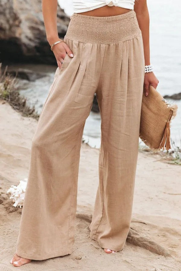 Perpignan Linen Wide-Leg Pants