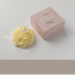 Petal Bloom Floral Wax Candle Set | Peony Shape | Assorted Scents, 4 Pieces