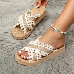 Pisa Linen Platform Slides