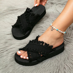 Pisa Linen Platform Slides