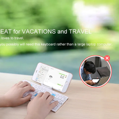FoldKey™ TravelPro - Mini Tri-Fold Bluetooth Wireless Keyboard