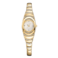 Radiant Rhinestone Bracelet Watch for Women | Quartz Timepiece with Adjustable Metal Band