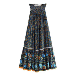 Ravello Floral Rayon Maxi Skirt