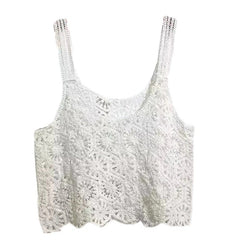 Rila Cropped Crochet Tank