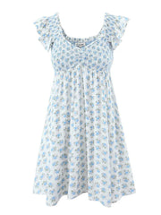 Rina Floral Ruched Mini Dress