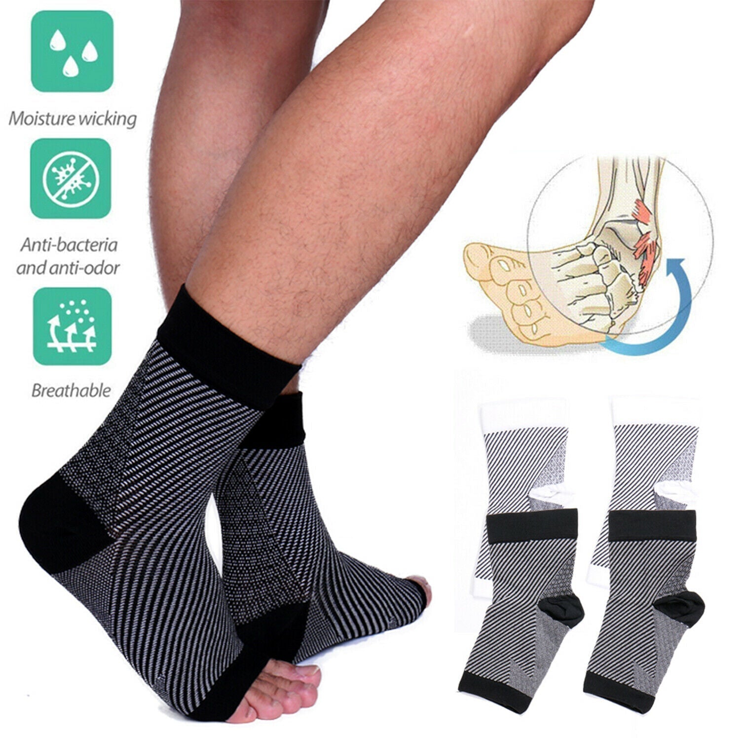 OrthoFit Compressions Pain Relief Ankle Socks dylinoshop