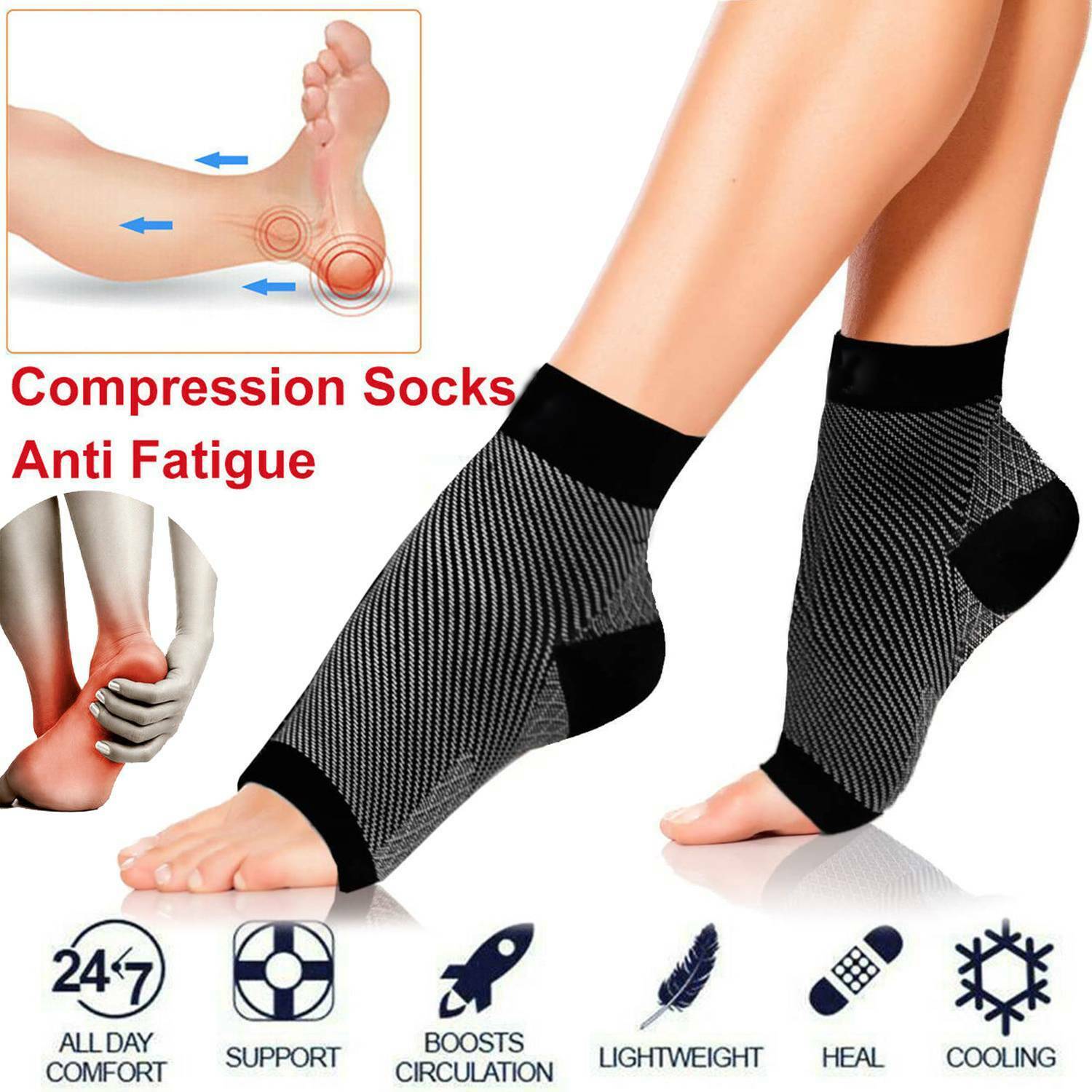 OrthoFit Comfort Compressions Comfort Ankle Socks dylinoshop