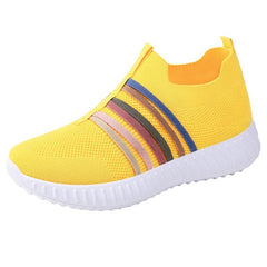 Serra Women's Breathable Knit Slip-On Sneakers | Lightweight PVC Sole