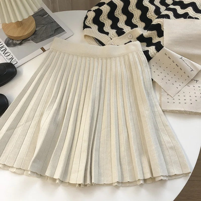 Tatra Knit Pleated Mini Skirt