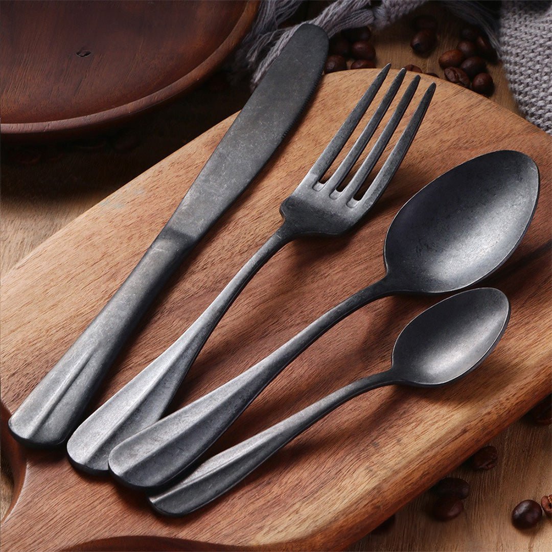 Ultra Matte Silverware Set – Durable 430 Stainless Steel with Grip-Ready Finish
