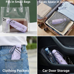 UrbanShield Pocket Umbrella | 20 cm Fold, 100 cm Canopy, Hard Case