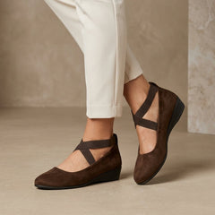 Urbino Cross Strap Ballet Flats
